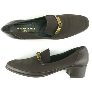 Rangoni Firenze Brown Slip On Pump Heels Size 12AA